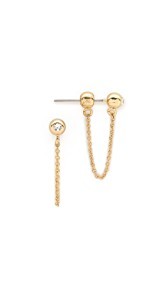 Sam Edelman Ball Chain Bar Earrings