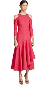 Temperley London Mercury Plain Ruffle Dress