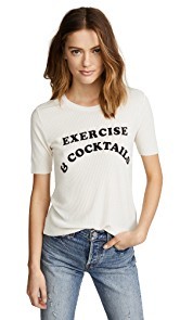 Wildfox Exercise & Cocktails Seer Tee