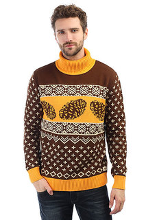 Свитер Запорожец Shishki Brown/Yellow