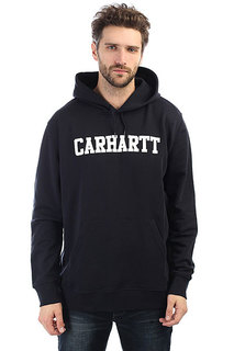 Толстовка кенгуру Carhartt WIP Hooded College Sweatshirt Dark Navy/White