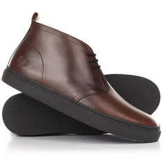 Кеды кроссовки высокие Fred Perry Hawley Mid Leather Brown