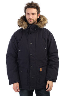 Куртка зимняя Carhartt WIP Trapper Parka Dark Navy/Black