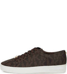 Коричневые кеды на шнуровке Michael Michael Kors