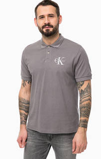 Однотонная футболка поло Calvin Klein Jeans