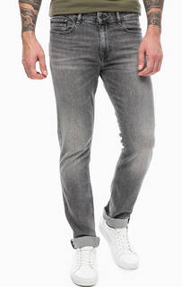 Серые зауженные джинсы с заломами Calvin Klein Jeans