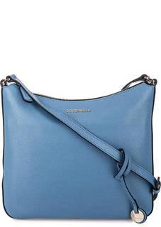 Синяя кожаная сумка через плечо Coccinelle