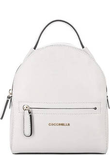 Маленький кожаный рюкзак белого цвета Coccinelle
