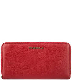 Кожаный кошелек с тремя отделами для купюр Coccinelle