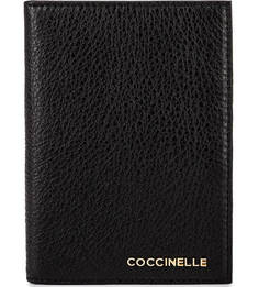 Черная кожаная обложка для паспорта Coccinelle