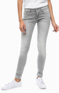 Серые джинсы с потертостями Pepe Jeans
