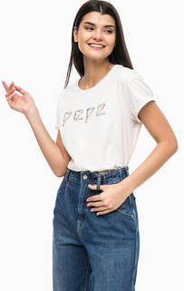 Хлопковая футболка с принтом Pepe Jeans