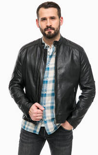 Кожаная куртка с хлопковой подкладкой Pepe Jeans