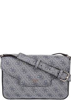 Сумка в клетку с широким плечевым ремнем Guess