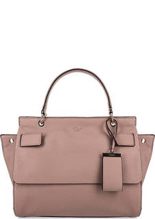 Бежевая сумка с откидным клапаном Guess
