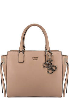 Бежевая сумка с дополнительным плечевым ремнем Guess