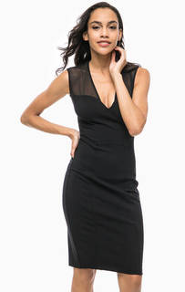 Платье из вискозы с прозрачными вставками Marciano Guess