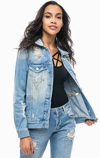 Джинсовая куртка с ярким декором Guess