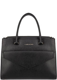 Черная кожаная сумка с одним отделом Lancaster