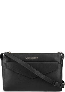 Черная кожаная сумка на молнии Lancaster