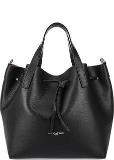 Черная кожаная сумка с одним отделом Lancaster