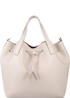 Кожаная сумка молочного цвета Lancaster