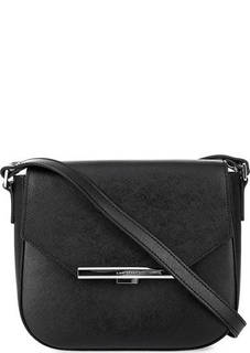 Черная кожаная сумка через плечо Lancaster