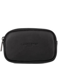 Черная кожаная ключница на молнии Lancaster