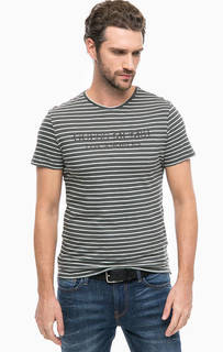 Хлопковая футболка в полоску Guess