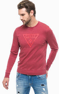 Красный свитшот с принтом Guess