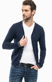 Синий хлопковый кардиган Guess