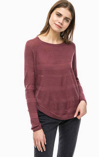 Бордовый джемпер оверсайз Only