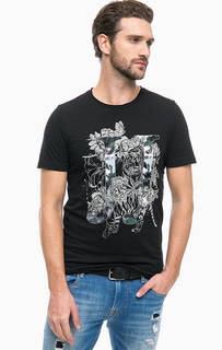 Хлопковая футболка с принтом Jack & Jones