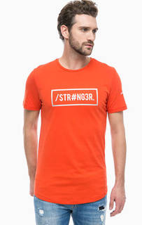 Оранжевая футболка с круглым вырезом Jack & Jones