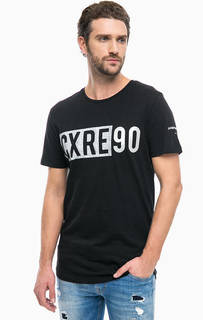 Черная хлопковая футболка Jack & Jones