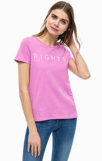 Хлопковая футболка с принтом Vero Moda