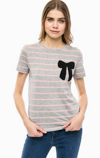 Серая футболка в полоску Only