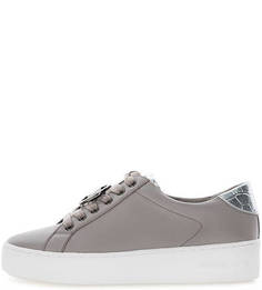 Серые кожаные кеды на платформе Michael Michael Kors