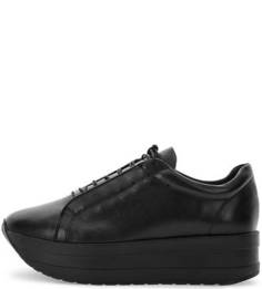 Черные кожаные кроссовки на платформе Vagabond