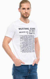 Хлопковая футболка с принтом Mustang