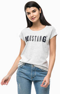 Хлопковая футболка с принтом Mustang