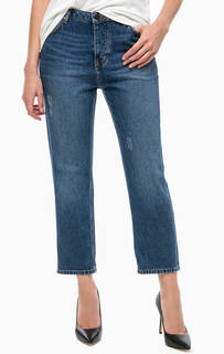 Синие укороченные джинсы бойфренды Mustang