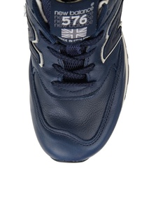 Синие кожаные кроссовки №576 New Balance