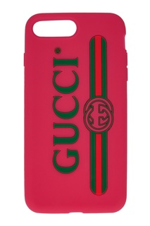 Розовый чехол для iPhone Gucci