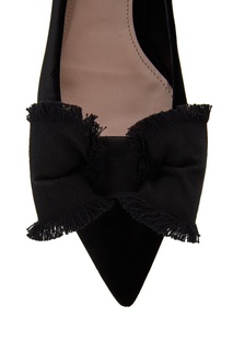 Бархатные туфли с бантом Miu Miu