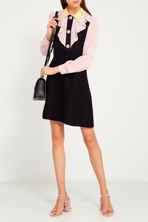 Кожаная сумка с драпировками Miu Logo