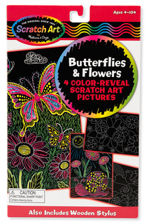 Scrach art Цветы и бабочки Melissa &amp; Doug