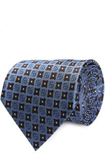 Шелковый галстук с узором Ermenegildo Zegna