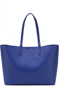 Кожаная сумка-шоппер с косметичкой Saint Laurent