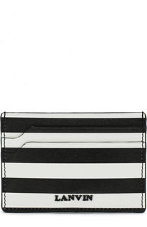 Кожаный футляр для кредитных карт с полоску Lanvin